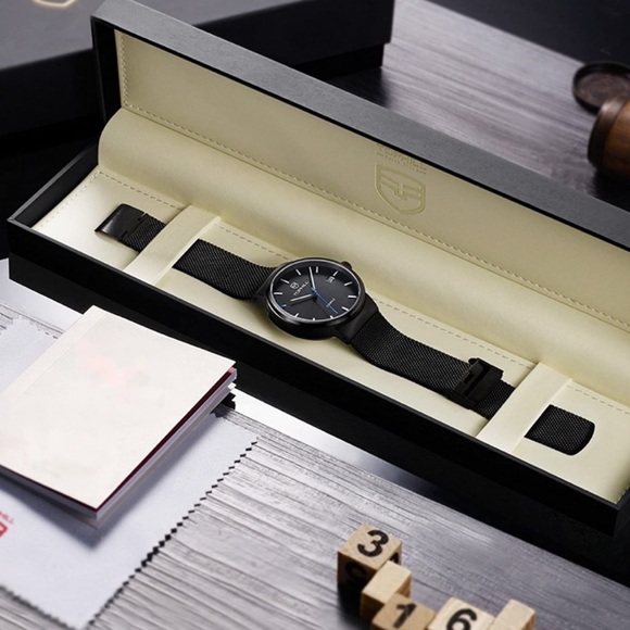 🎊HP🎉 MSRP $175 Men's Stainless Steel Swiss Watch - Picture 2 of 8